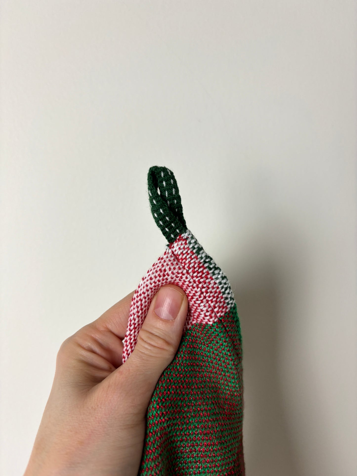 Greens and Reds Tea Towel