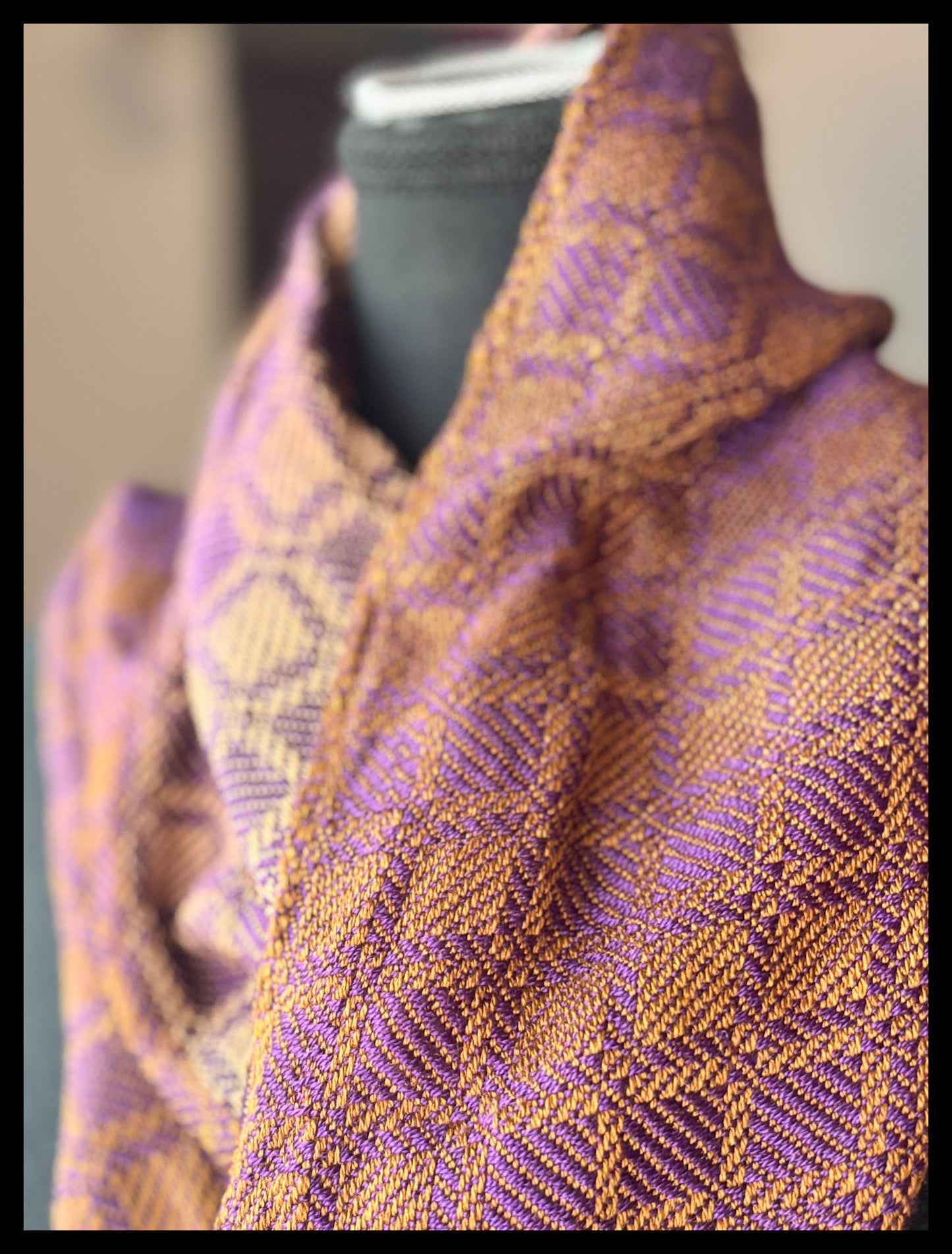 Purple/Gold Tencel Cowl