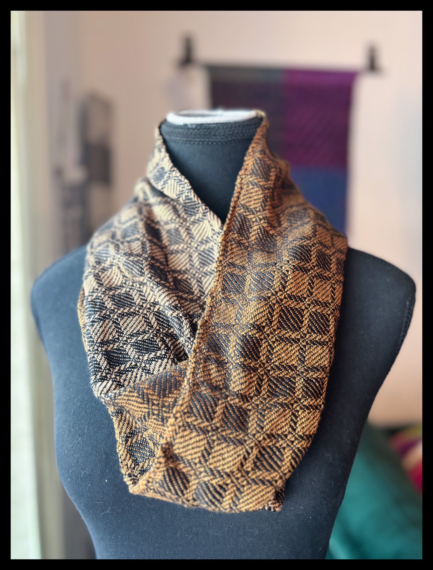 Black silk cowl