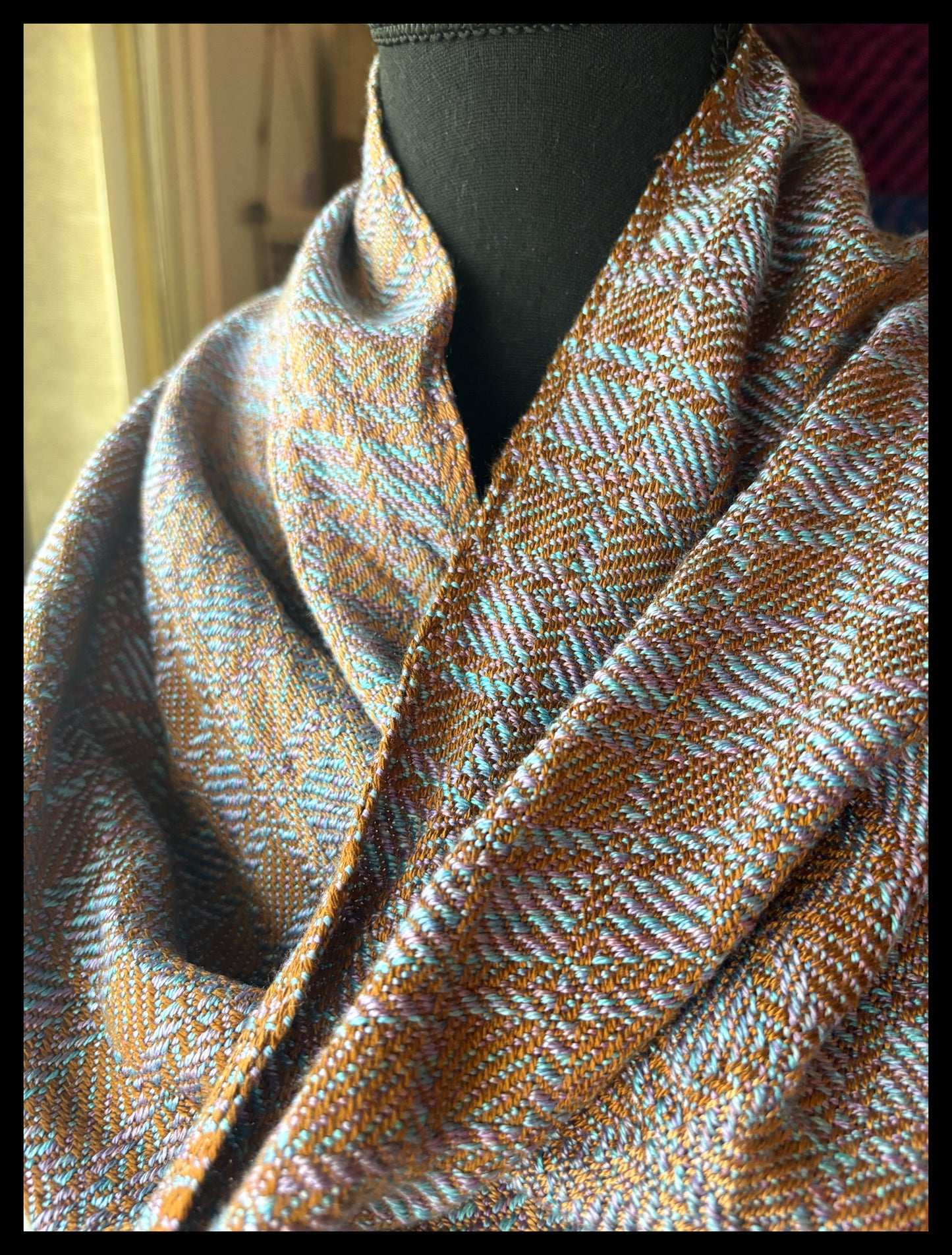 Hand-dyed silk cowl