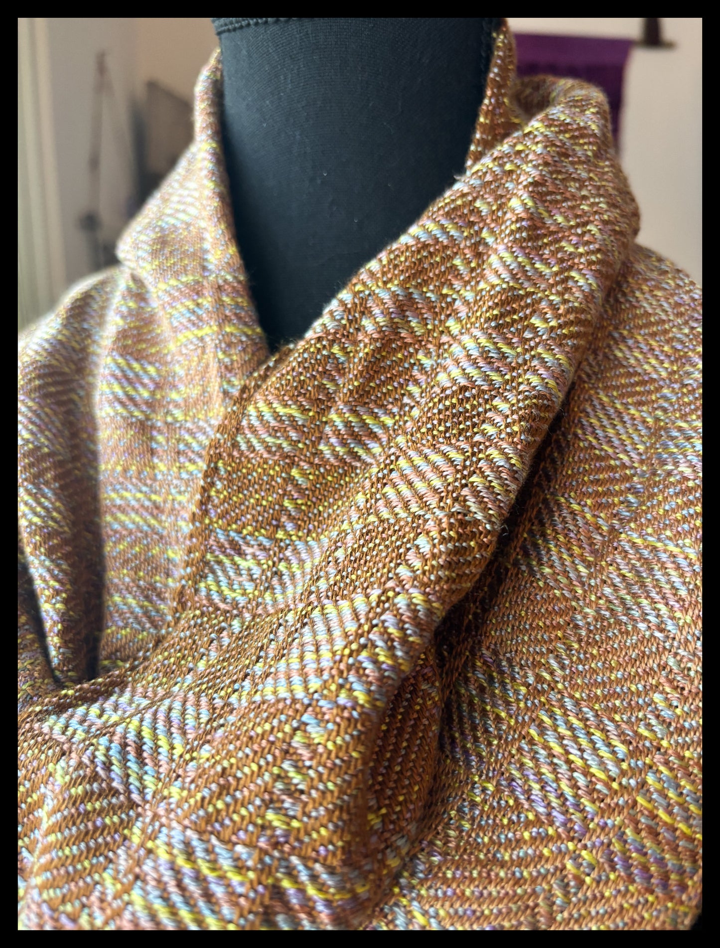 Hand dyed silk cowl