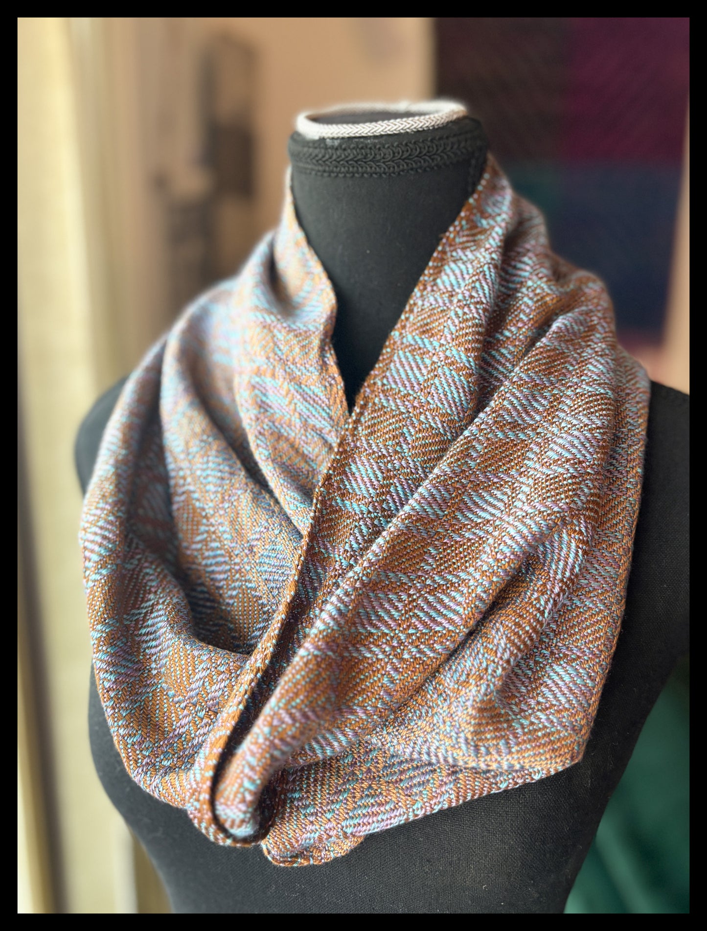 Hand-dyed silk cowl