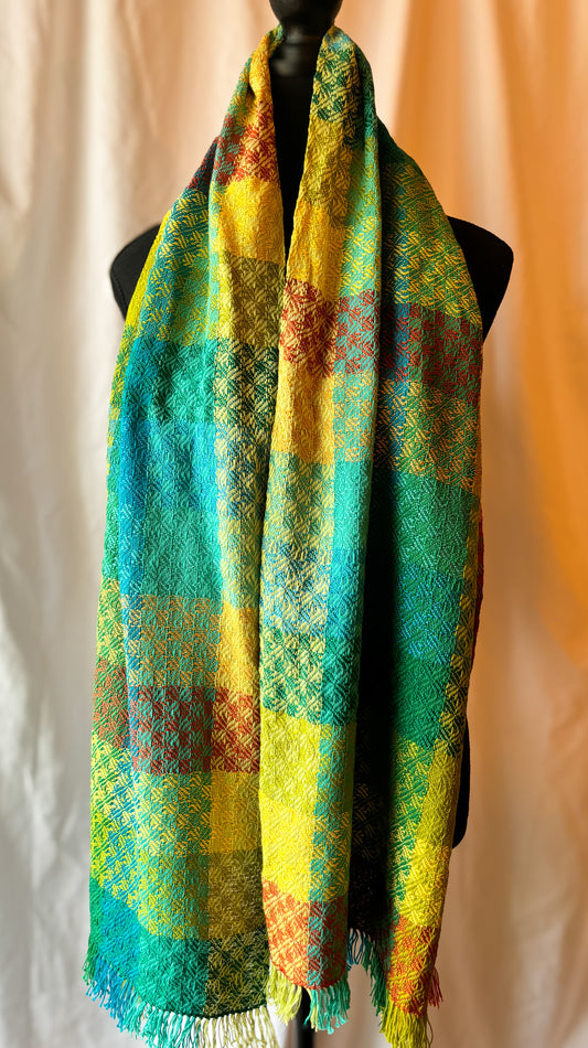 Bamboo chequered scarf