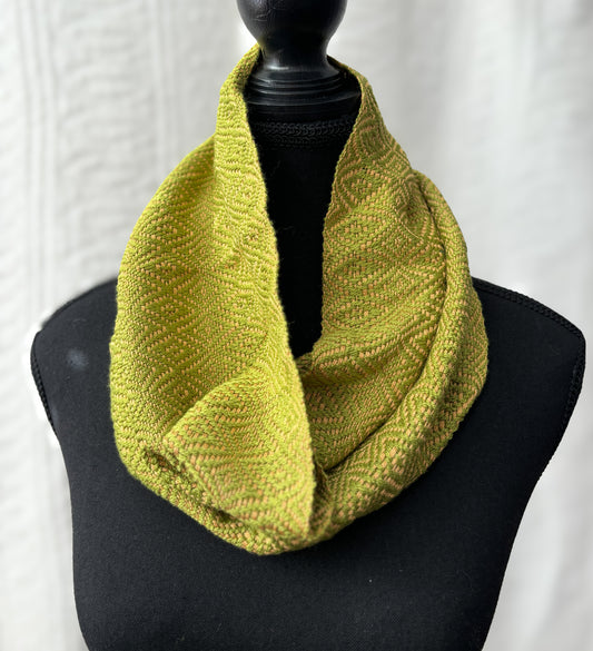 Green/Gold Handwoven Cowl