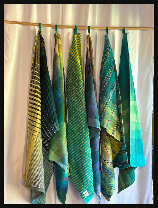 Ocean colours tea towels
