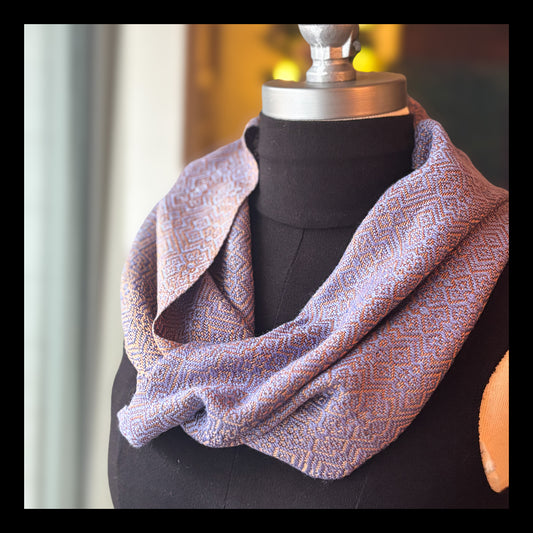 Tencel cowl purple/gold