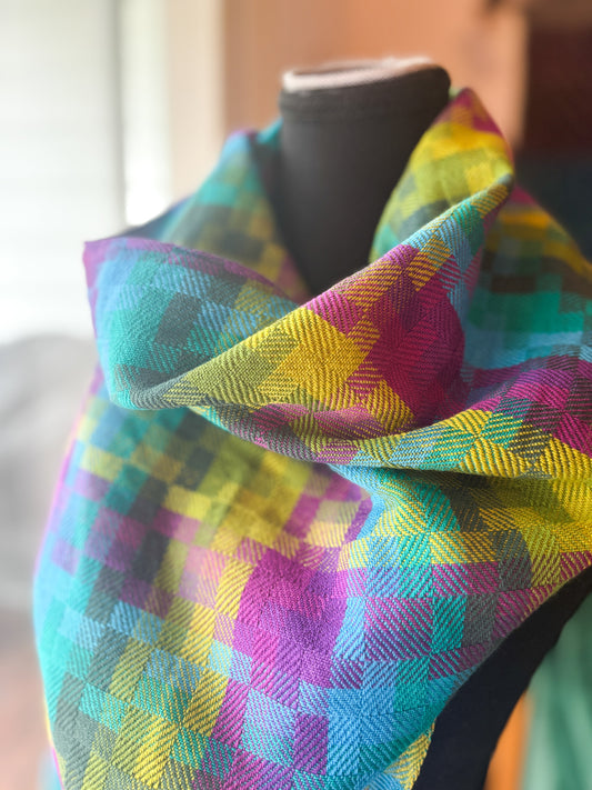 Geometric Brights scarf